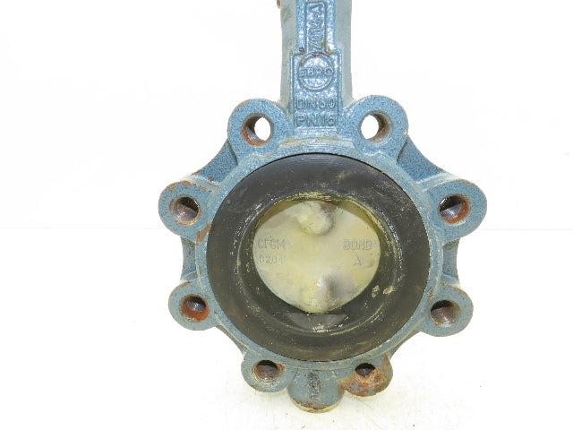 Ebro Z014-A 3" Lug Butterfly Valve DN80 CF8M Stainless Disc Resilient Seat