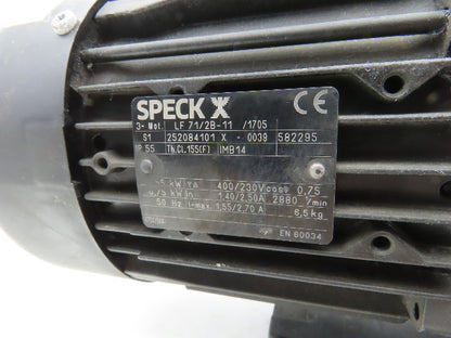 Speck BADU 90 Prime 13 Swimming Pool Water Pump 1kw 230/460V 3PH Motor 2x1.5"