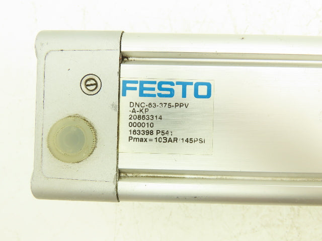 Festo DNC-63-375-PPV-A-KP Pneumatic Air Cylinder 63mm Bore 375mm Stroke Clamping
