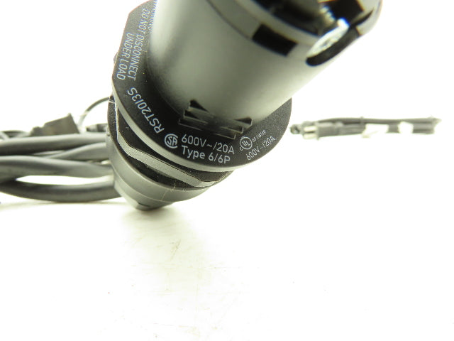 Wieland RST2013 Cable Mount Connector Female 250V 20A 3 Pin 7-8' Cord Lot Of 5