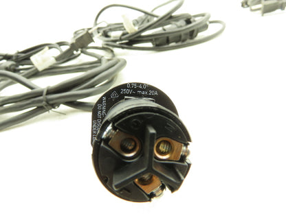 Wieland RST2013 Cable Mount Connector Female 250V 20A 3 Pin 7-8' Cord Lot Of 5