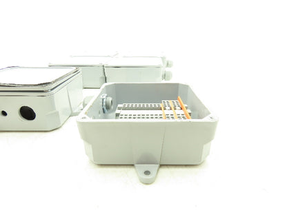 Cantex 5133706 PVC Junction Box 5x5x2 NEMA 4X W/Terminal Block Lot Of 6