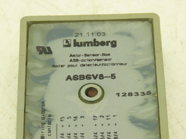 Lumberg ASBSV8-5 Ethernet Switch I/O 8-Port Actuator Distribution Box Lot of 6