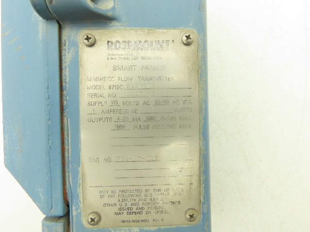 Rosemount 8712C R12B6N6 Magnetic Flow Transmitter 115V Smart Family NEMA 4X