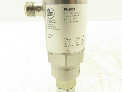 IFM PN2024 Digital Pressure Sensor 4-Digit LED PN-010-RBR14-MFRKG/US