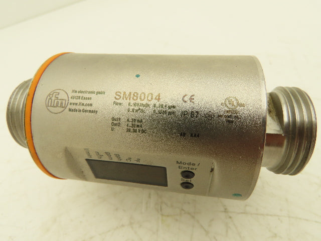 IFM SM8004 1" Magnetic Flow Meter Digital Sensor 100 LPM SMR11GGX50KG/US100