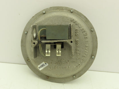 Dewey Model B Vacuum Air Pressure Safety Switch Cast Aluminum
