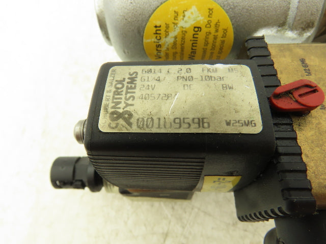 Schubert & Salzer 7010/025V101000-7 Bronze 1" Angle Seat Solenoid Valve 24VDC