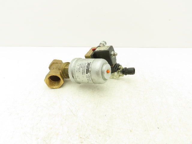 Schubert & Salzer 7010/025V101000-7 Bronze 1" Angle Seat Solenoid Valve 24VDC