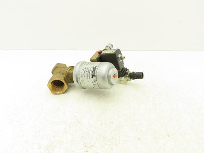 Schubert & Salzer 7010/025V101000-7 Bronze 1" Angle Seat Solenoid Valve 24VDC
