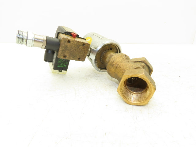 Schubert & Salzer 7010/025V101000-7 Bronze 1" Angle Seat Solenoid Valve 24VDC