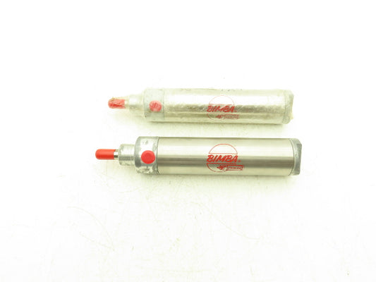 Bimba N/A Pneumatic Air Cylinder 2" Bore 3-3/4" Stroke 5/8" Rod Lot of 2