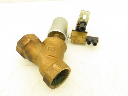 Schubert & Salzer 7010/050V101100-7 Bronze 2" Angle Seat Solenoid Valve 24VDC