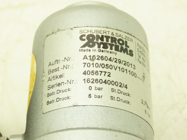 Schubert & Salzer 7010/050V101100-7 Bronze 2" Angle Seat Solenoid Valve 24VDC