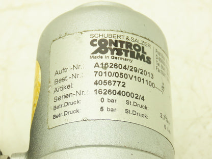 Schubert & Salzer 7010/050V101100-7 Bronze 2" Angle Seat Solenoid Valve 24VDC