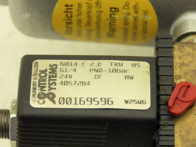 Schubert & Salzer 7010/050V101100-7 Bronze 2" Angle Seat Solenoid Valve 24VDC