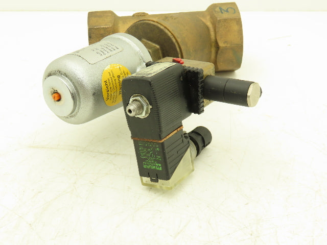Schubert & Salzer 7010/050V101100-7 Bronze 2" Angle Seat Solenoid Valve 24VDC