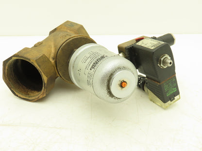Schubert & Salzer 7010/050V101100-7 Bronze 2" Angle Seat Solenoid Valve 24VDC