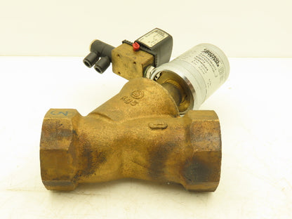 Schubert & Salzer 7010/050V101100-7 Bronze 2" Angle Seat Solenoid Valve 24VDC