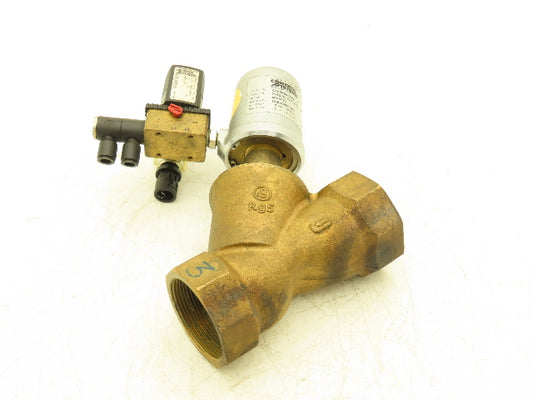 Schubert & Salzer 7010/050V101100-7 Bronze 2" Angle Seat Solenoid Valve 24VDC