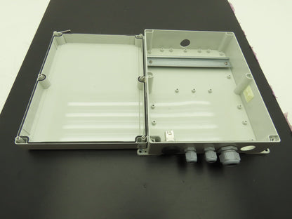 11x9x3 Enclosure 11.5"x9"x3" O Ring Gasket DIN Rail Made Of ABS Lot Of 4