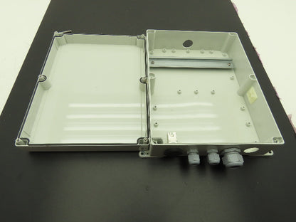 11x9x3 Enclosure 11.5"x9"x3" O Ring Gasket DIN Rail Made Of ABS Lot Of 4