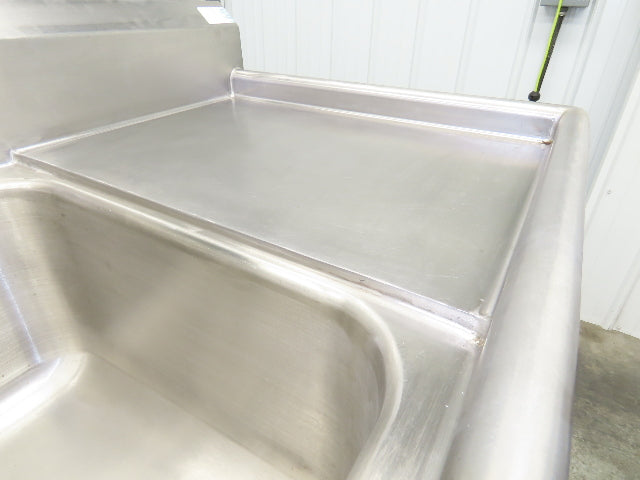 Advance Tabco Stainless 2 Compartment Sink 16" Drainboard Galvanized Legs 58" L