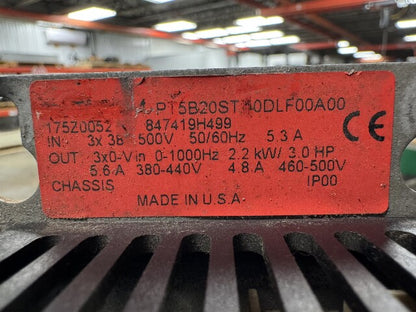 Danfoss PT5B20STR0DLF00A00 Variable Speed Drive VLT 5004 AC Drive 3Hp 480V 3PH