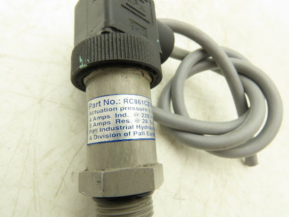 Pall RC861CZ097HYM Hydraulic Filter Pressure Sensor Switch 6.9bar