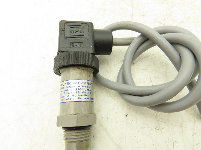 Pall RC861CZ097HYM Hydraulic Filter Pressure Sensor Switch 6.9bar