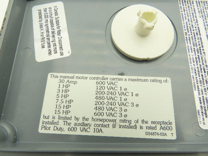 Hubbell HBLDS3 Circuit-Lock Nonfusible Enclosed Disconnect Switch 30A 600V