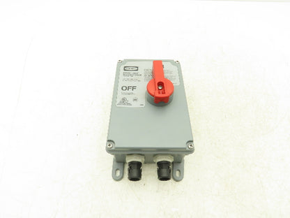 Hubbell HBLDS3 Circuit-Lock Nonfusible Enclosed Disconnect Switch 30A 600V