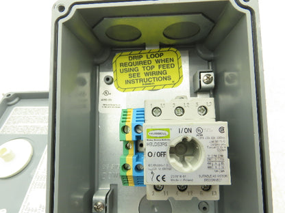 Hubbell HBLDS3 Circuit-Lock Nonfusible Enclosed Disconnect Switch 30A 600V