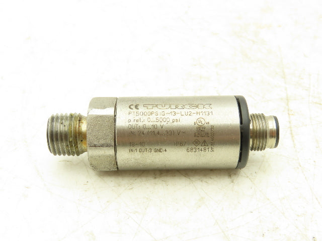 Turck PT5000PSIG-13-LU2-H1131 Pressure Transmitter Sensor Switch 1/4"NPT 24VDC
