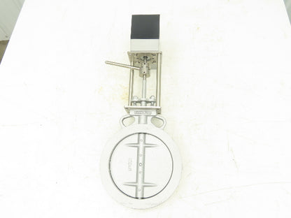 ARIS DN200 PN16 Wafer Butterfly Valve Cast Iron 8" ARIS Actuator W/ Mount