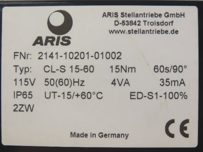 ARIS DN200 PN16 Wafer Butterfly Valve Cast Iron 8" ARIS Actuator W/ Mount