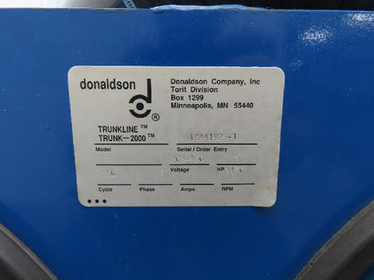 Donaldson Trunk 2000 Torit Fume Collector Ex-Arms 2 Station Trunkline 5Hp 890CFM