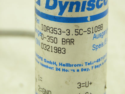 Dynisco IDA353-3 5C-S109B Hydraulic Pressure Transducer Sensor 5000 PSI 24VDC