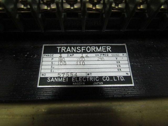 Sanmei Electric Co. 57554 1KVA Transformer 190-210V pri 100-110V Sec 1Ph 1000VA