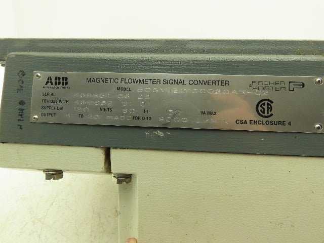 ABB Fischer Porter 50SM1301CCG20ABHC2 Magnetic Flowmeter Signal Converter 120VAC