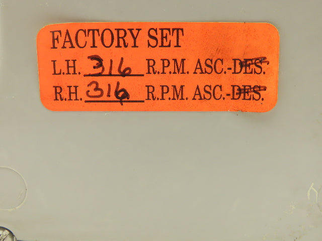 Hubbell 2210-132CC13F Pilot Duty Speed Switch Industrial Controls 5/8" Shaft