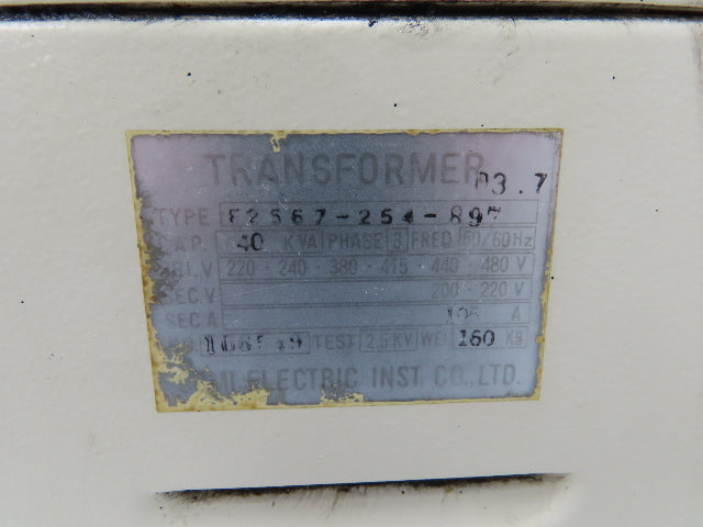 Gomi Electric Step Down Power Transformer 40KVA 3PH HV 220-480  LV 200-220