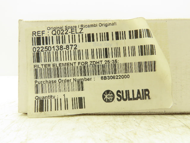 Sullair Q022-ELZ Compressed Air Filter Replacement Element