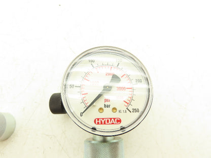 Hydac KI.1.6 Pressure Regulator & Guage 3500 PSI Adapter/Coupler Included