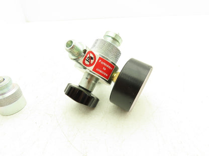 Hydac KI.1.6 Pressure Regulator & Guage 3500 PSI Adapter/Coupler Included