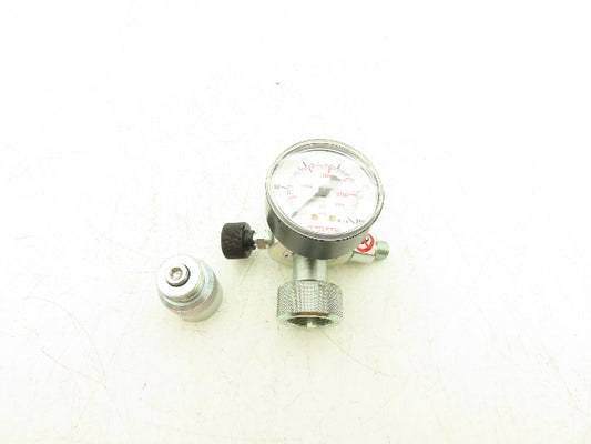 Hydac KI.1.6 Pressure Regulator & Guage 3500 PSI Adapter/Coupler Included