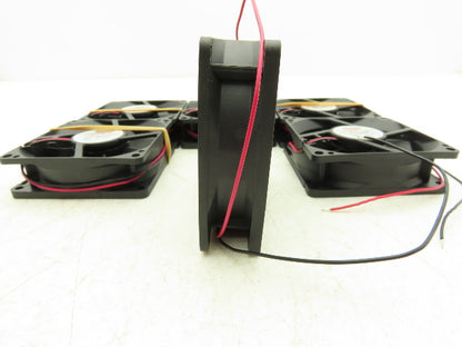Mechatronics MR8025H24B-FSR Cooling Fan 80 x 80 x 25mm 24VDC 2 Wire Lot Of 6
