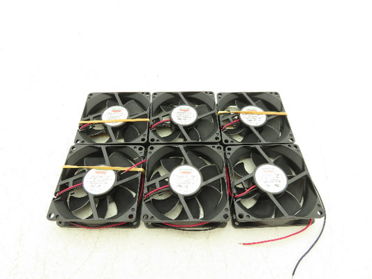 Mechatronics MR8025H24B-FSR Cooling Fan 80 x 80 x 25mm 24VDC 2 Wire Lot Of 6
