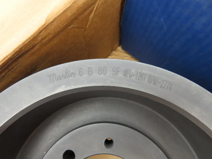 Martin 6B 86SF Pulley 6 Groove A/B Belt 8.95"-OD Bushed For SF QD Bushing