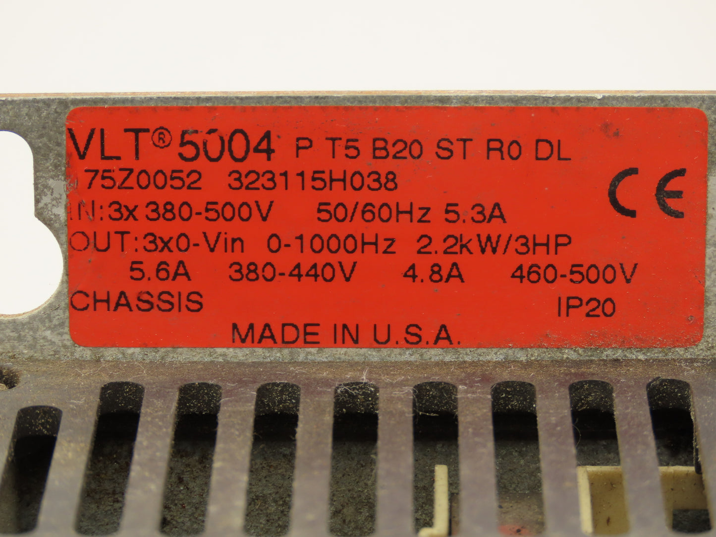 Danfoss VLT5004PT5B20STR0DL Variable Speed Drive VFD 3Hp 380-500vac 3ph 175Z0052